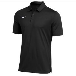 Nike Polo Shirt mens large Black Dri-FIT Golf Athletic Stretch Performance